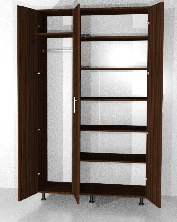 Шафа книжкова ХОТИН МЕБЛІ (Ш-1200-3Д) закрита, 1200х5200х2100мм